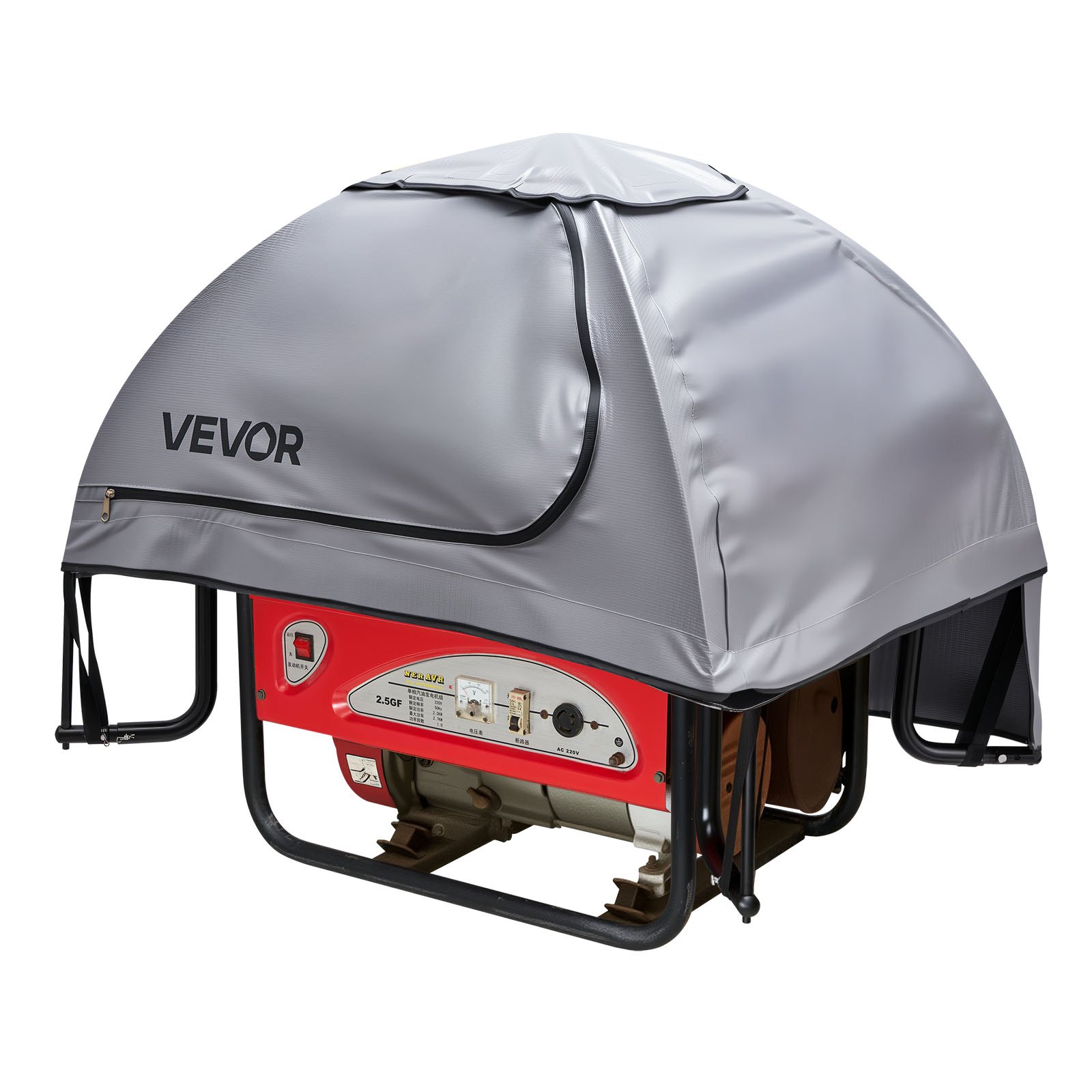 VEVOR Generator Cover, 915x660x660 mm Waterproof Universal Generator Cover for Most Generators 1778-2743.2 mm Perimeter, Portable Generator Running Cover with Heavy Duty Thicken Oxford Fabric, Grey