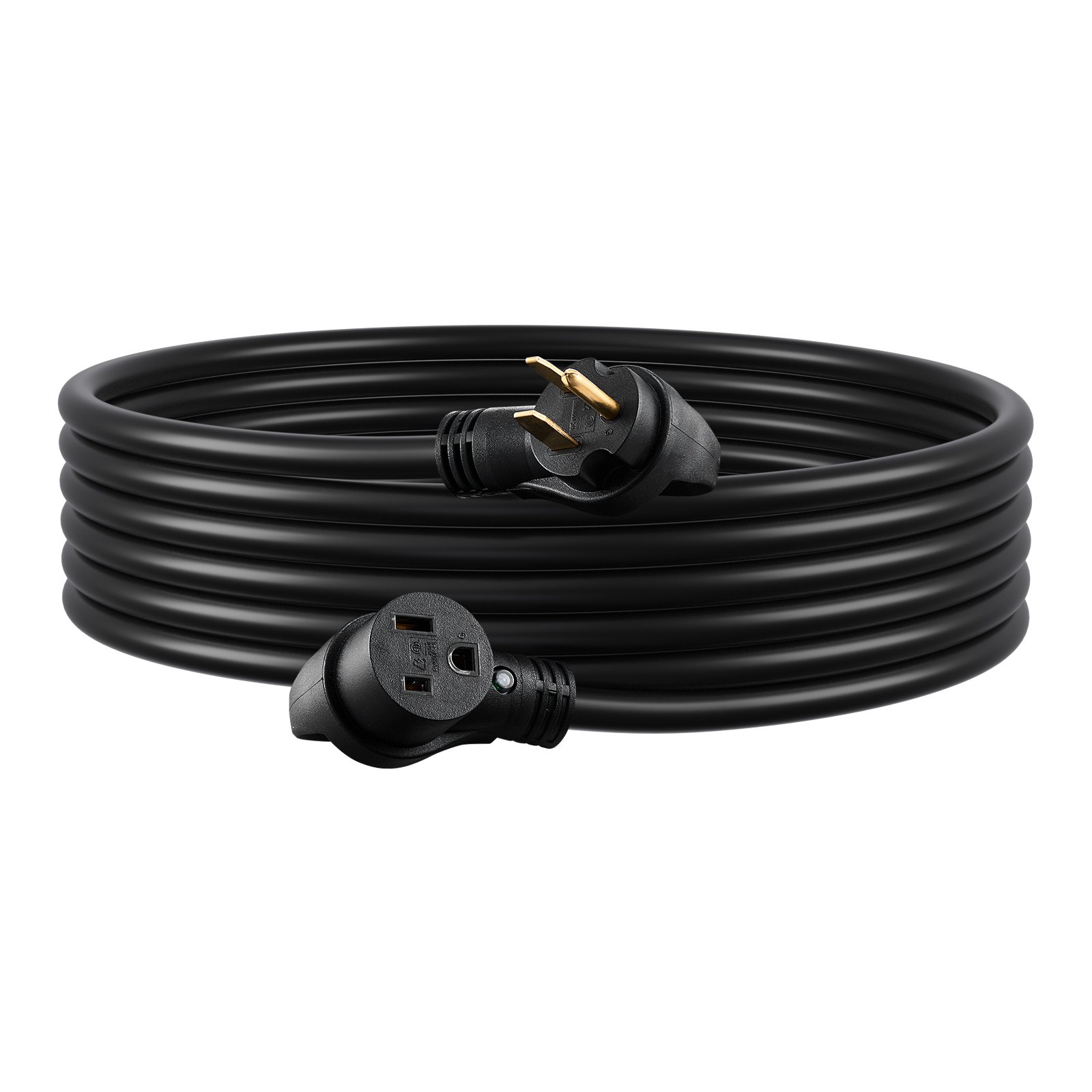 VEVOR 50-Amp Generator Extension Cord, 50 Foot, 250 Volts 12500 Watts Heavy Duty Power Cable, NEMA 6-50R NEMA 6-50P SWT 6AWG Flexible Welder Extension Cord, with Storage Bag, for Generator, ETL Listed
