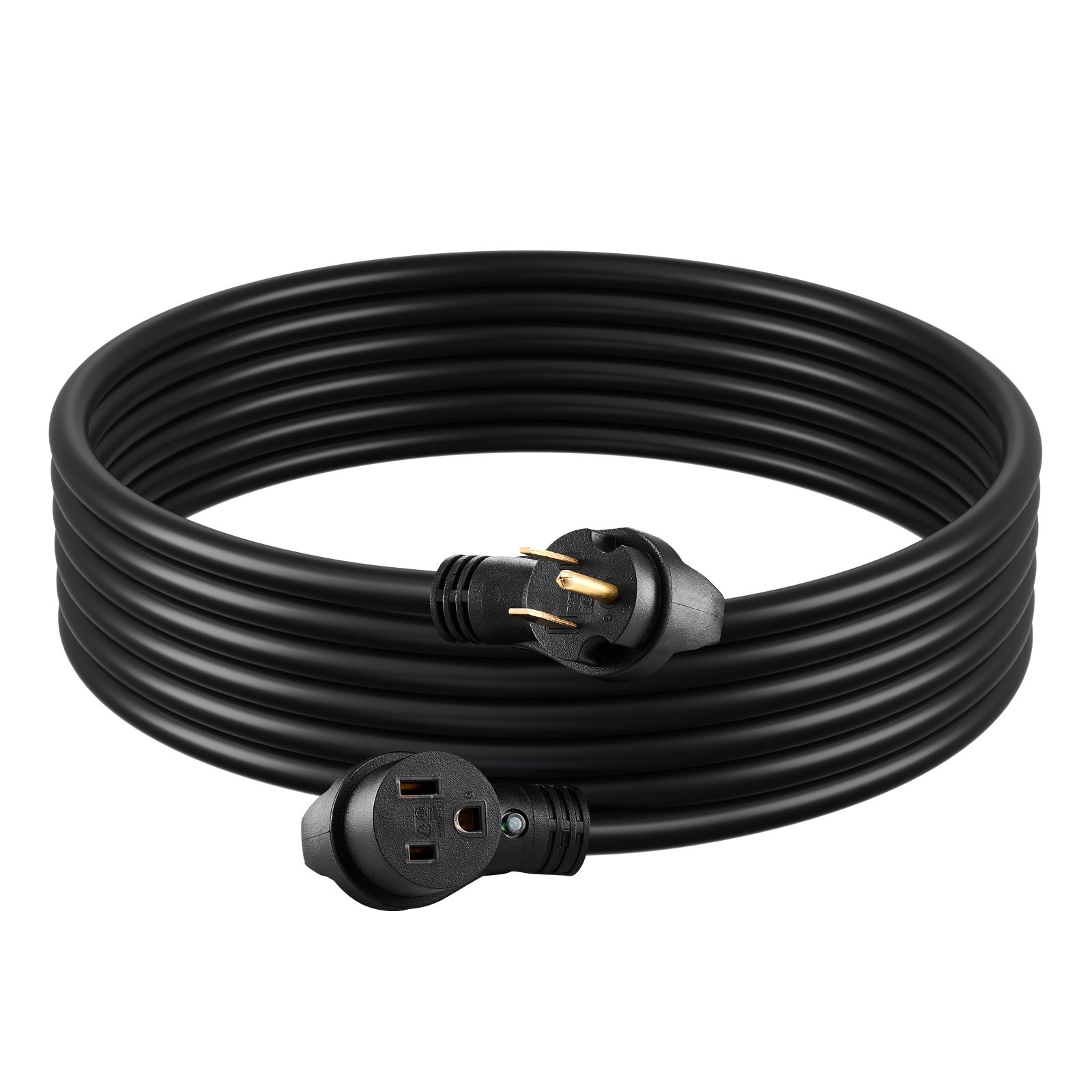 VEVOR 50-Amp Generator Extension Cord, 50 Foot, 250 Volts 12500 Watts Heavy Duty Power Cable, NEMA 6-50R NEMA 6-50P SWT 6AWG Flexible Welder Extension Cord, with Storage Bag, for Generator, ETL Listed