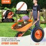 VEVOR Wheelbarrow Cart One Wheel 6 Cu Ft Garden Dump Cart 330 lbs Utility Cart