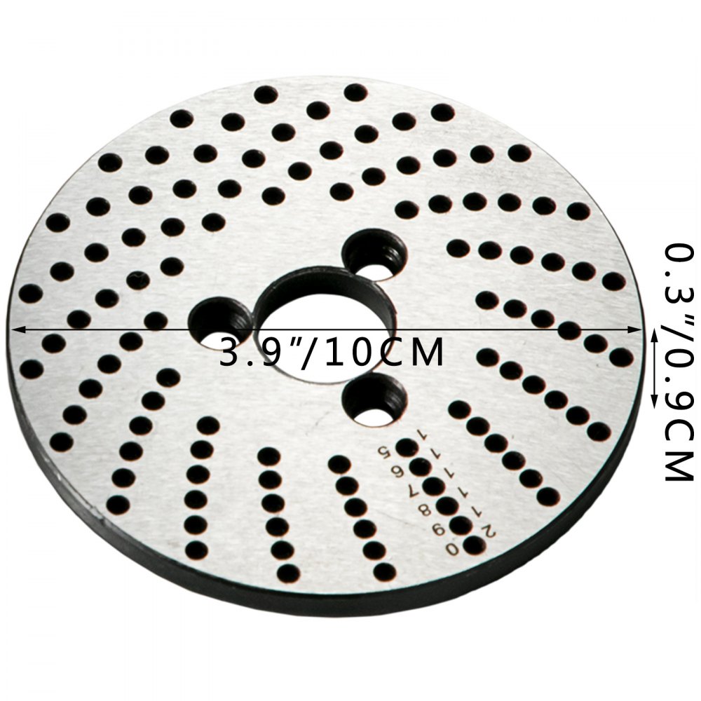 VEVOR Dividing Plate Set 4"/100MM Indexing Head Rotary Table 3 x Index Plates for Milling Machine for Rotary Tables in Model HV-3/4/5/6