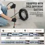 VEVOR Sectional Drain Cleaning Cable 100FT/30.5 m x 5/8In/1.6 cm & 7 Cutters for 0.8"-3.9"/2-10 cm Pipes