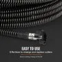 VEVOR Sectional Drain Cleaning Cable 100FT/30.5 m x 5/8In/1.6 cm & 7 Cutters for 0.8"-3.9"/2-10 cm Pipes