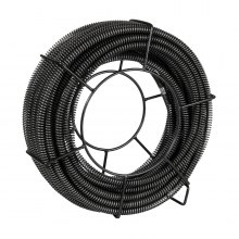 VEVOR Cable de limpieza de drenaje de 100 pies x 5/8 pulgadas, cable limpiador de drenaje seccional profesional con 7 cortadores para tuberías de 0,8" a 3,9", cable de barrena de drenaje de alcantarillado de núcleo hueco para fregadero, drenaje de piso, inodoro