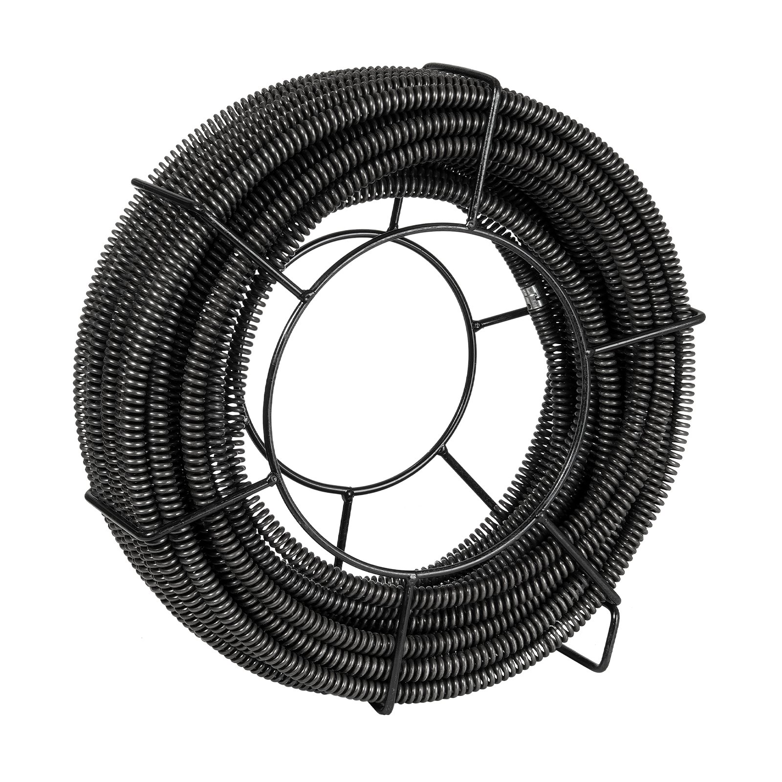 VEVOR Sectional Drain Cleaning Cable 100FT/30.5 m x 5/8In/1.6 cm & 7 Cutters for 0.8"-3.9"/2-10 cm Pipes