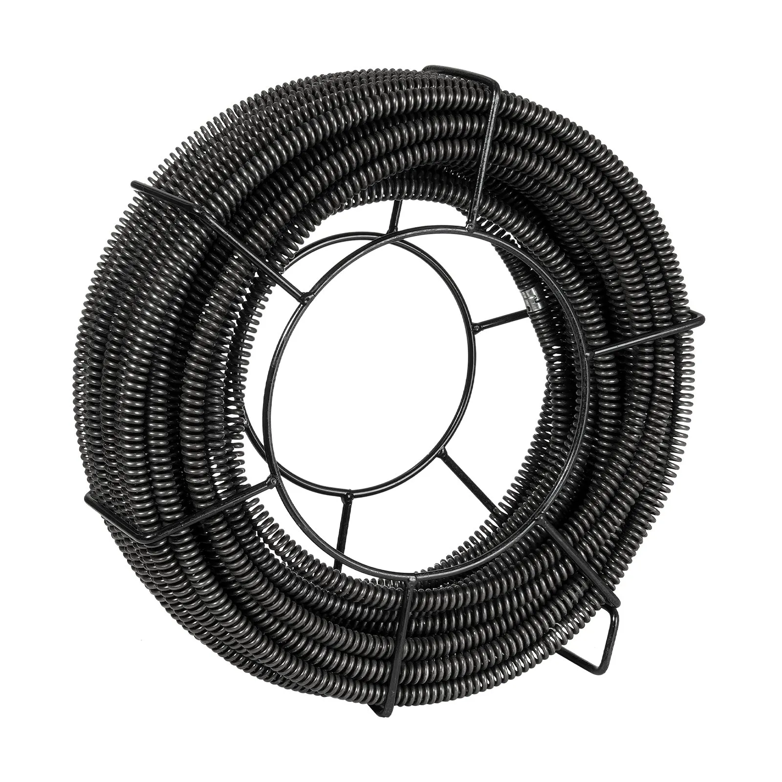 VEVOR Sectional Drain Cleaning Cable 100FT/30.5 m x 5/8In/1.6 cm & 7 Cutters for 0.8"-3.9"/2-10 cm Pipes