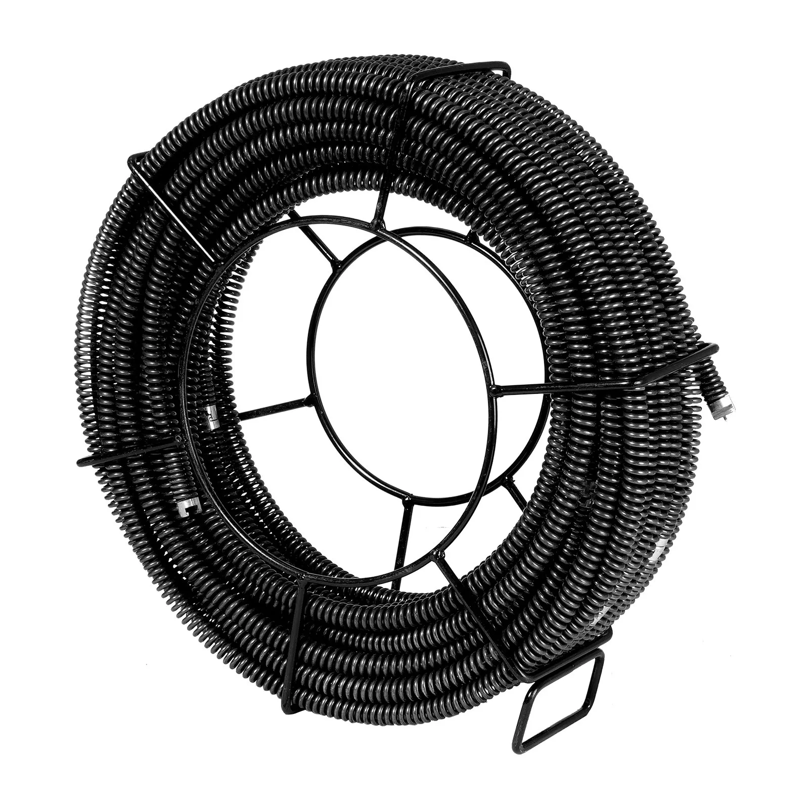 VEVOR Sectional Drain Cleaning Cable 100FT/30.5 m x 5/8In/1.6 cm & 7 Cutters for 0.8"-3.9"/2-10 cm Pipes