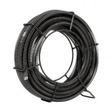 VEVOR Cable de limpieza de drenaje de 66 pies x 5/8 pulgadas, cable limpiador de drenaje seccional profesional con 7 cortadores para tuberías de 0,8" a 3,9", cable de barrena de drenaje de alcantarillado de núcleo hueco para fregadero, drenaje de piso, inodoro
