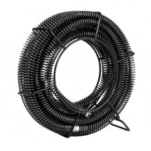 VEVOR Cable de limpieza de drenaje de 45 pies x 7/8 pulgadas, cable limpiador de drenaje seccional profesional con 6 cortadores para tuberías de 0,8" a 5,9", cable de barrena de drenaje de alcantarillado de núcleo hueco para fregadero, drenaje de piso, inodoro