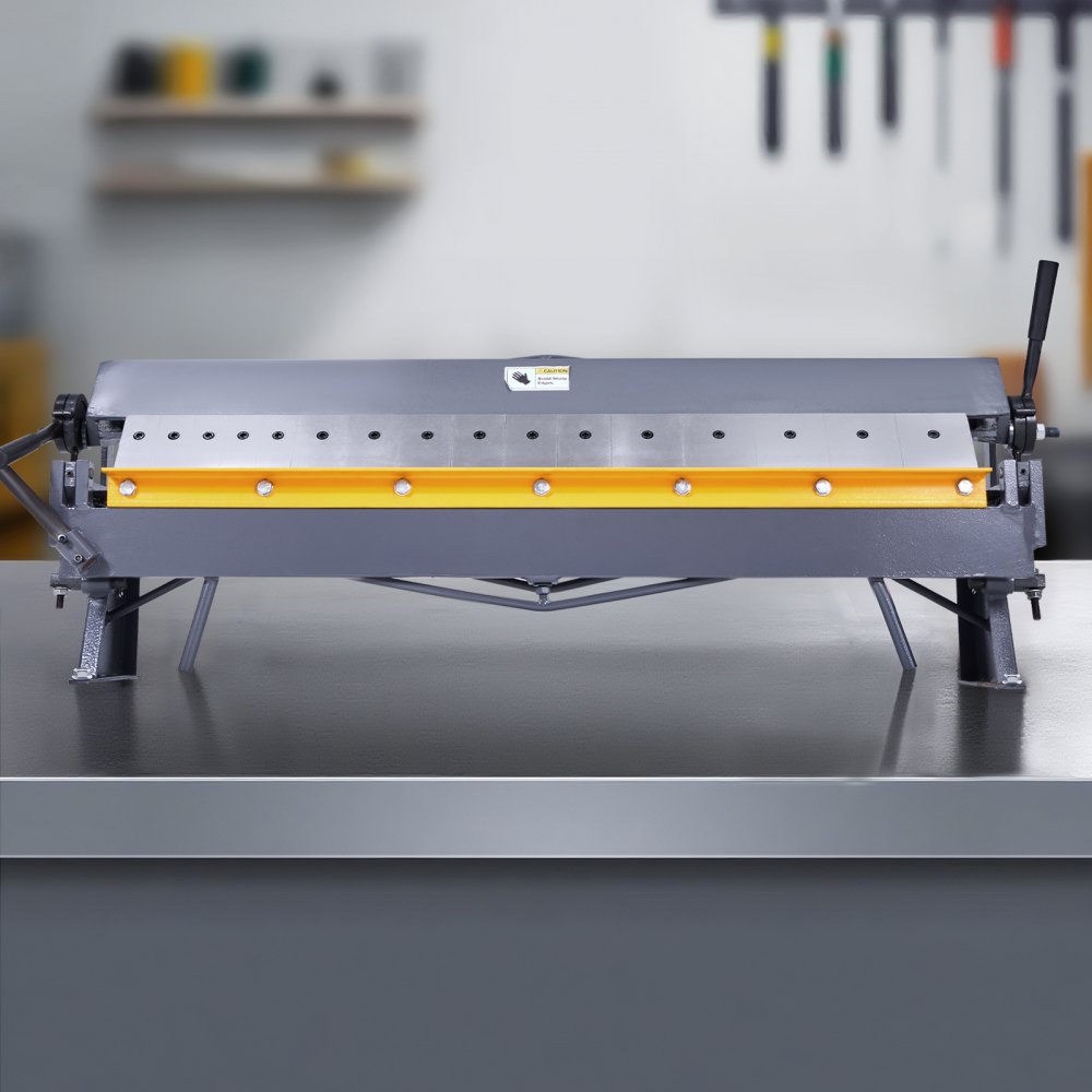 VEVOR Box and Pan Brake, 1220 mm/48 inch Sheet Metal Bending Brake,16-Gauge Mild Steel Capacity, 0-135 Degree Adjustable, Metal Bender Machine with 16 Fingers, Heavy-Duty Aluminum Folder for Precise Bending