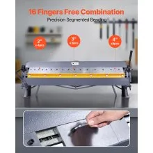 50 in Box and Pan Brake 0-135° 16 Ga Sheet Metal Bending Brake Bender 16 Fingers