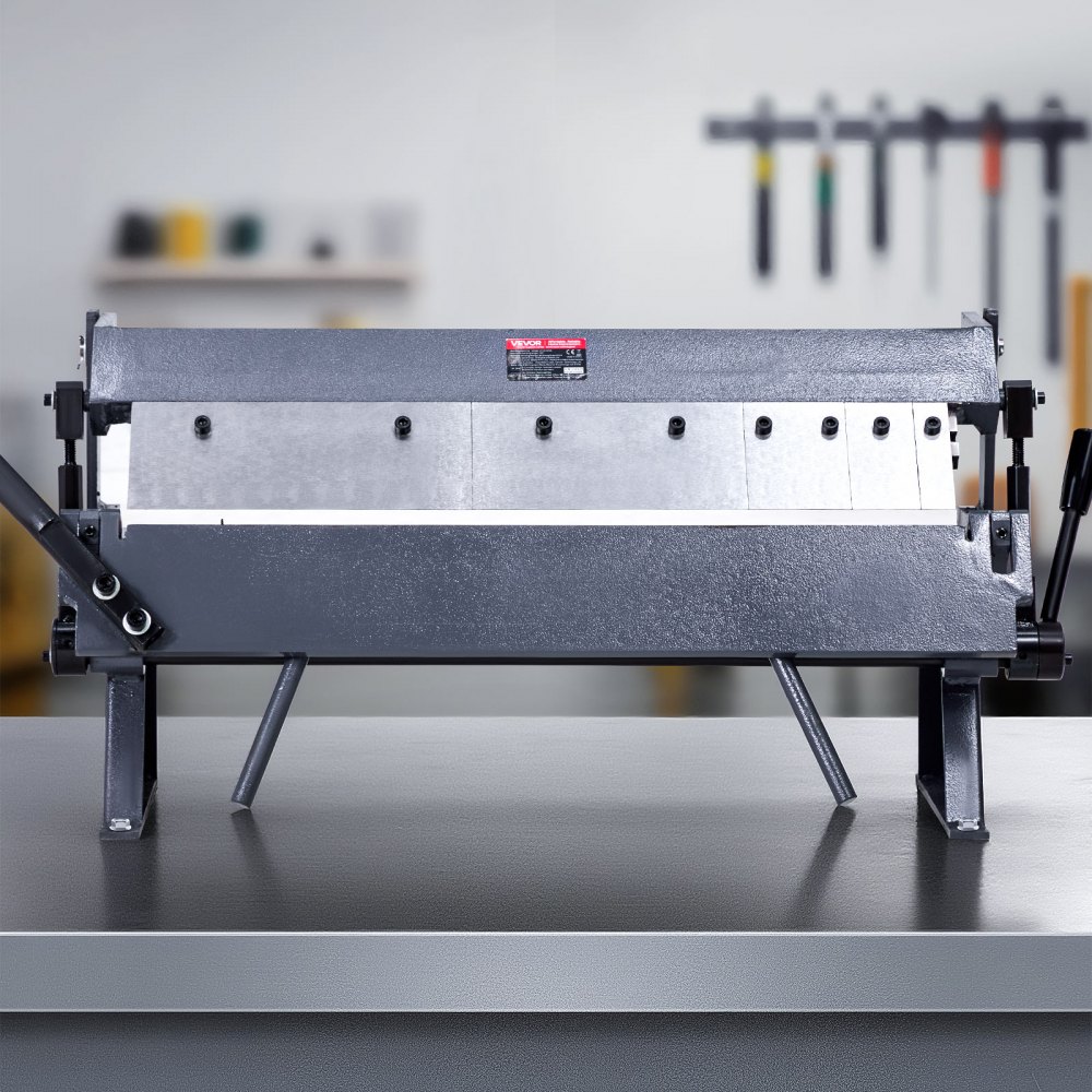 VEVOR Box and Pan Brake, 24 in Sheet Metal Bending Brake,16-Gauge Mild Steel Capacity, 0-135 Degree Adjustable, Metal Bender Machine with 5 Fingers, Heavy-Duty Aluminum Folder for Precise Bending