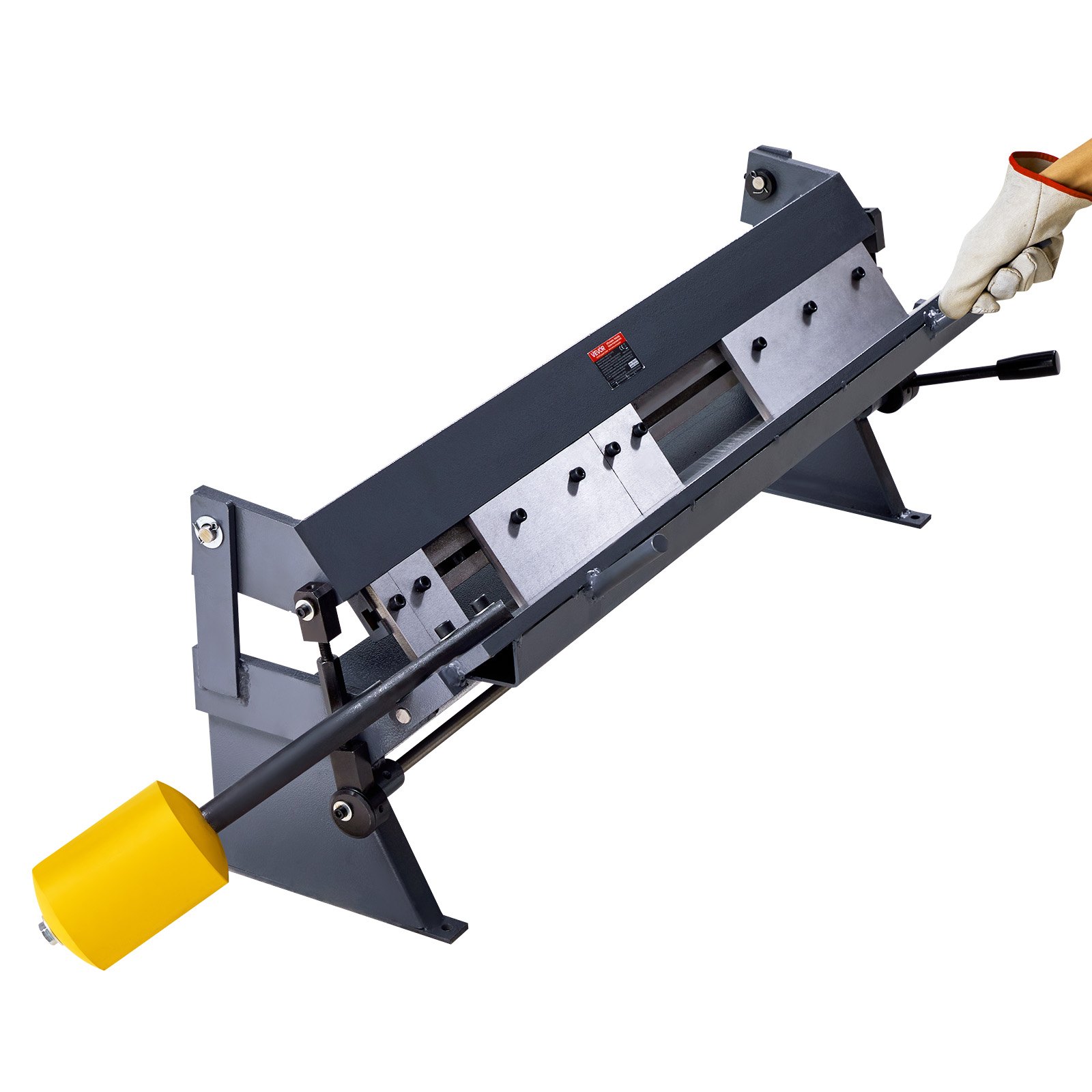 VEVOR Box and Pan Brake, 910 mm Sheet Metal Bending Brake,16-Gauge Mild Steel Capacity, 0-135 Degree Adjustable, Metal Bender Machine with 6 Fingers, Heavy-Duty Aluminum Folder for Precise Bending