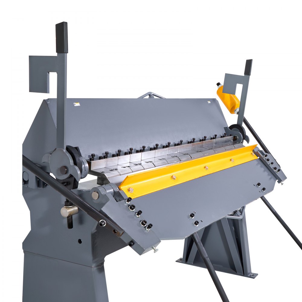VEVOR Box and Pan Brake, 48 in Sheet Metal Bending Brake, 12-Gauge Mild Steel Capacity, 0-135 Degree Adjustable, Metal Bender Machine with 8 Fingers, Heavy-Duty Aluminum Folder for Precise Bending