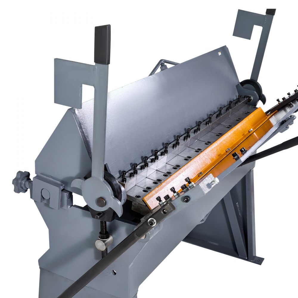 VEVOR Box and Pan Brake, 1220 mm/48 inch Sheet Metal Bending Brake, 12-Gauge Mild Steel Capacity, 0-135 Degree Adjustable, Metal Bender Machine with 8 Fingers, Heavy-Duty Aluminum Folder for Precise Bending