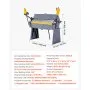 VEVOR Box and Pan Brake, 48 in Sheet Metal Bending Brake, 12-Gauge Mild Steel Capacity, 0-135 Degree Adjustable, Metal Bender Machine with 8 Fingers, Heavy-Duty Aluminum Folder for Precise Bending