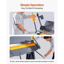48 in Box and Pan Brake 0-135° 12 Ga Sheet Metal Bending Brake Bender 8 Fingers