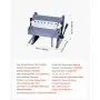 VEVOR Box and Pan Brake, 12 in Sheet Metal Bending Brake, 20-Gauge Mild Steel Capacity, 0-135 Degree Adjustable, Metal Bender Machine with 5 Fingers, Heavy-Duty Aluminum Folder for Precise Bending