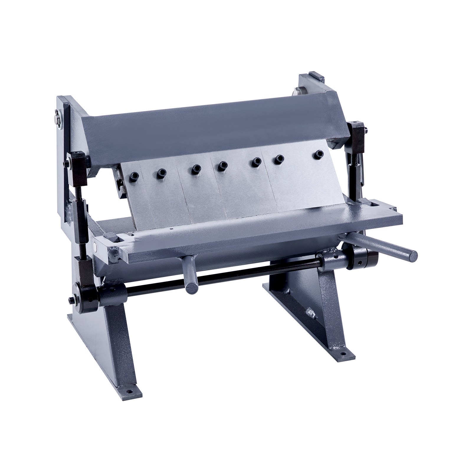 VEVOR Box and Pan Brake, 12 in Sheet Metal Bending Brake, 20-Gauge Mild Steel Capacity, 0-135 Degree Adjustable, Metal Bender Machine with 5 Fingers, Heavy-Duty Aluminum Folder for Precise Bending