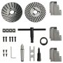 VEVOR Dividing Head 4 Inch Indexing Head Milling 100MM Semi-Universal Dividing Head 4 Inch 3 jaw Chuck Dividing Head Set with Index Plates and Tailstock for Precision rotary table