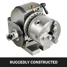 VEVOR Dividing Head 4 Inch Indexing Head Milling 100MM Semi-Universal Dividing Head 4 Inch 3 jaw Chuck Dividing Head Set with Index Plates and Tailstock for Precision Rotary Table