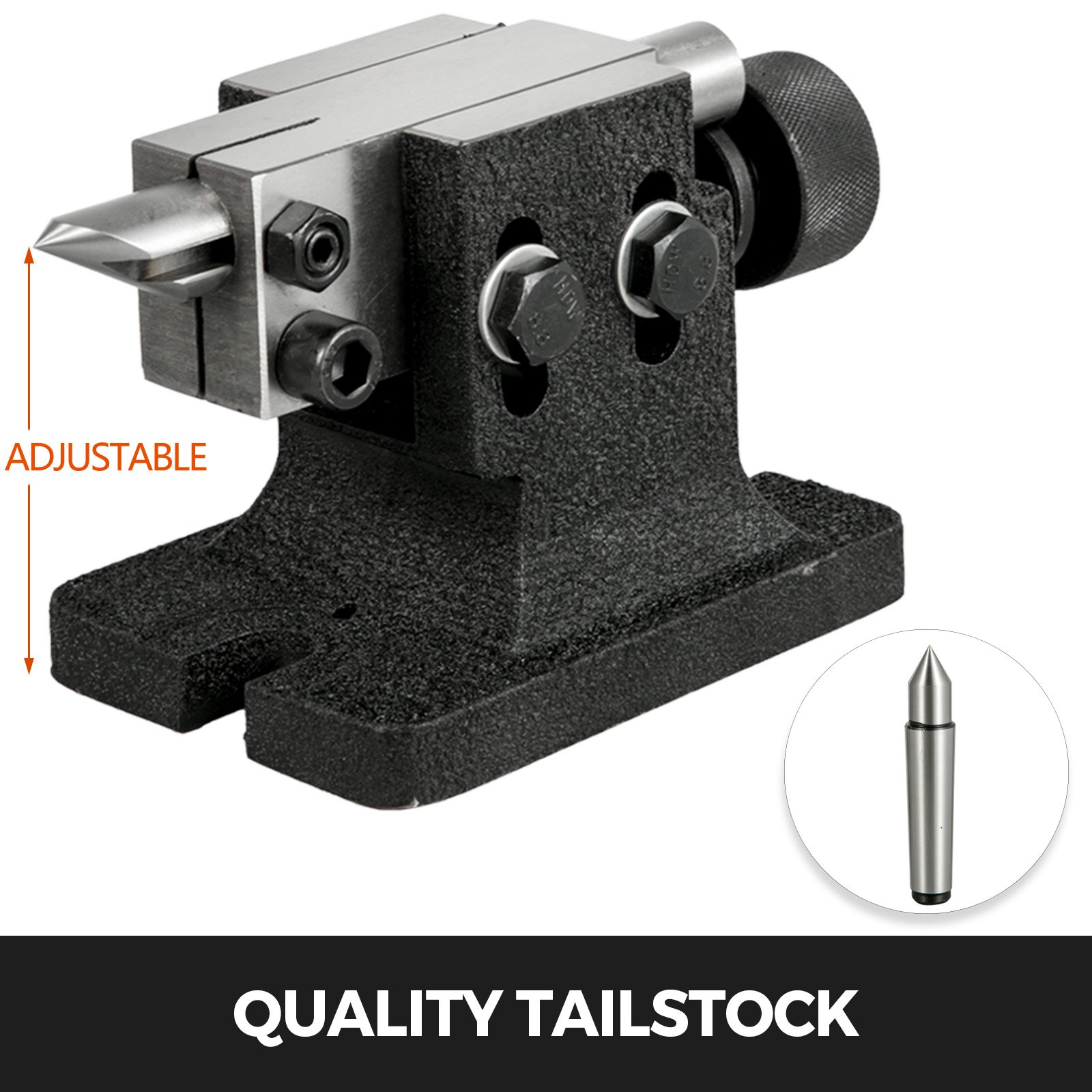 VEVOR Dividing Head, 100 mm, Indexing Head Milling, Semi-Universal Dividing Head, 3 jaw Chuck Dividing Head Set with Index Plates and Tailstock, for Precision Rotary Table