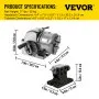 VEVOR Dividing Head BS-1 Dividing Head Set 6\" 3-jaw Chuck Semi Universal Milling Set with 6\" Chuck+Tailstock+Dividing Plates for Milling Grinding Drilling Machine