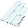 VEVOR Fire Pit Wind Guard Fire Pit Tempered Glass Wind Guard Fence (29.5 x 13.6 x 4 Inch)