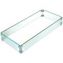 VEVOR Outdoor Fire Pit Wind Guard, 41.8" x 18" x 6" Glass Flame Guard, Rectangle Fire Wind Guard Fence with 6 mm Thickness Clear Tempered Glass, for Propane, Gas, Fire Pits Pan/Table