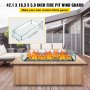 Fire Table Tempered Glass Wind Guard Fence 41.8" x 18" x 6"