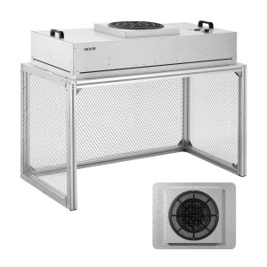 VEVOR Laminar Flow Hood, 24.02 x 46.06 x 27.36 inch Working Area FUU Fan Filter Unit, Meets Class 100/ISO 5 Clean Room Standards, with HEPA-14 Filter and G1 Pre-Filter, for Laboratory, Mushroom Room | VEVOR US