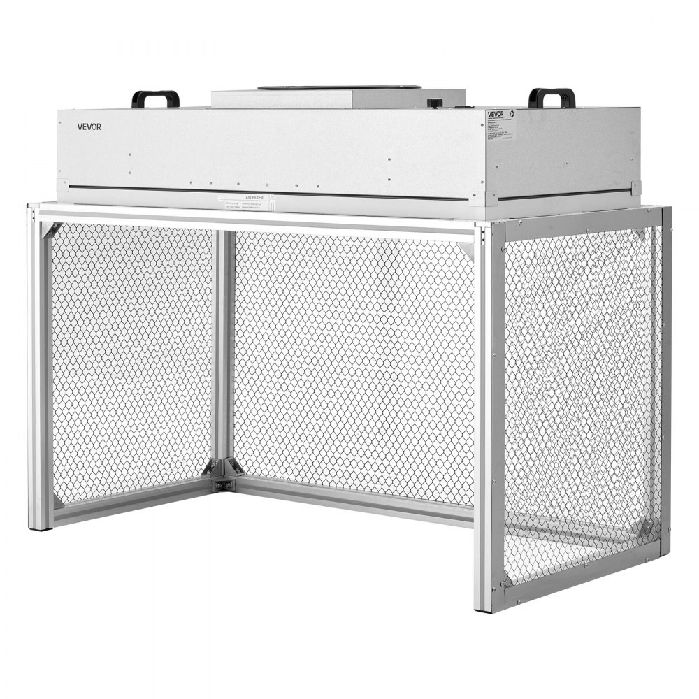VEVOR Laminar Flow Hood, 24.02 x 46.06 x 27.36 inch Working Area FUU Fan Filter Unit, Meets Class 100/ISO 5 Clean Room Standards, with HEPA-14 Filter and G1 Pre-Filter, for Laboratory, Mushroom Room