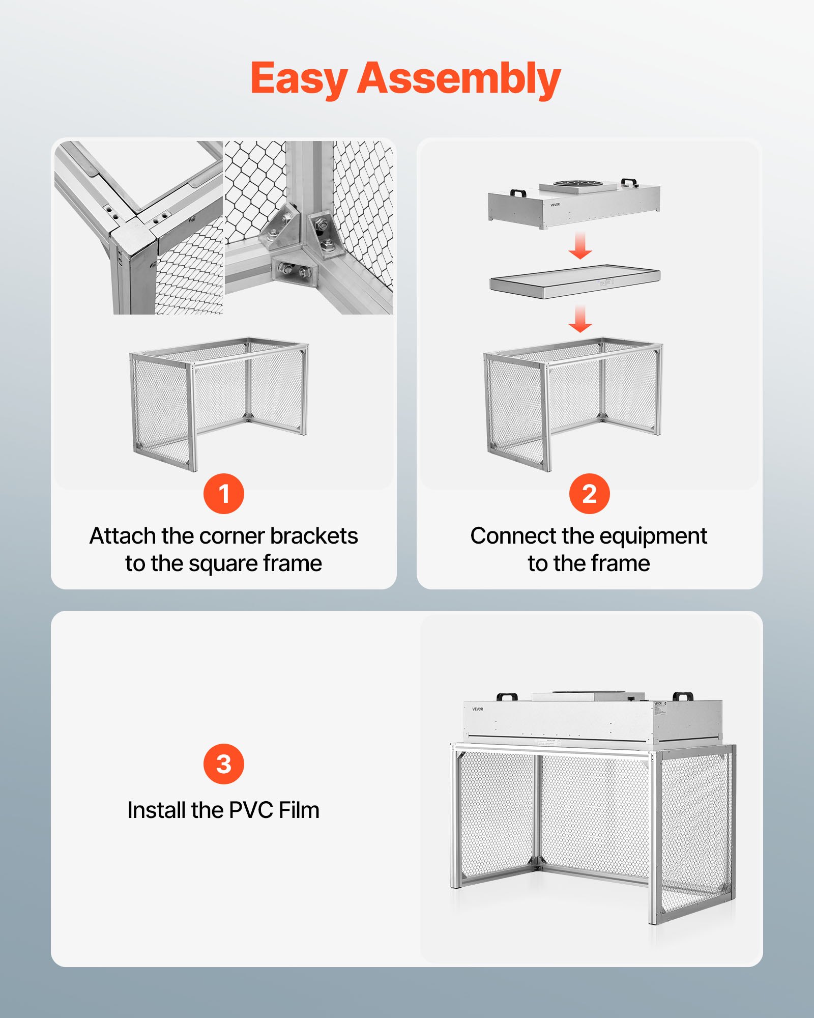 VEVOR Laminar Flow Hood, 24.02 x 46.06 x 27.36 inch Working Area FUU Fan Filter Unit, Meets Class 100/ISO 5 Clean Room Standards, with HEPA-14 Filter and G1 Pre-Filter, for Laboratory, Mushroom Room