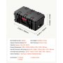 VEVOR Weatherproof Hard Case 555 x 345 x 250 mm All Weather Waterproof, for Drones, Camera and Equipment, Heavy Duty Protective Dry Box with Customizable Dividers, Retractable Handle, IP67, Black