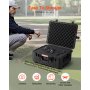 VEVOR 2.5 Cu.ft Weatherproof Hard Case Rolling Wheels & Retractable Handle Black