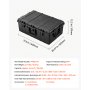 VEVOR Weatherproof Hard Case 800 x 520 x 310 mm All Weather Waterproof, For Audio Gear and Outdoor Tools, Heavy Duty Protective Dry Box with Reinforced Latches, Retractable Handle, IP67, Black
