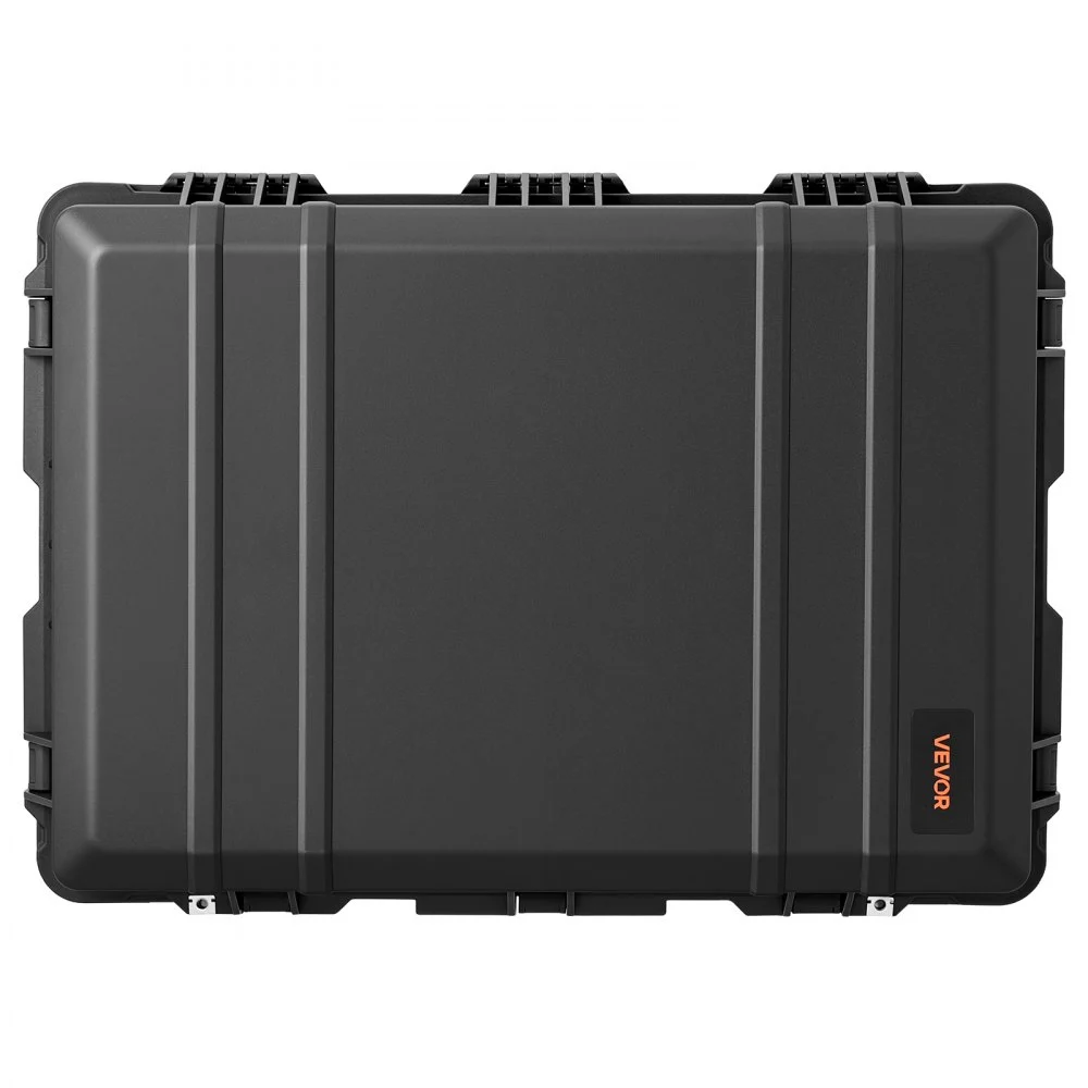 VEVOR Weatherproof Hard Case 785 x 565 x 465 mm All Weather Waterproof, for Drones, Camera and Equipment, Heavy Duty Protective Dry Box with Pre-cut Foam, Rubber Grips, Quiet Wheels, IP67, Black