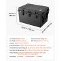 VEVOR Weatherproof Hard Case 785 x 565 x 465 mm All Weather Waterproof, for Drones, Camera and Equipment, Heavy Duty Protective Dry Box with Pre-cut Foam, Rubber Grips, Quiet Wheels, IP67, Black