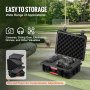 VEVOR 0.56 Cu.ft Weatherproof Hard Case with Handle Clips Padlock Holes PU Foam