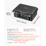 VEVOR Weatherproof Hard Case 404 x 320 x 170 mm All Weather Waterproof, for Drones, Camera and Equipment, Heavy Duty Protective Dry Box with Pre-cut Foam, Soft Rubber Grip, IP67, PP Shell, Black