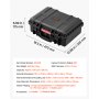 VEVOR Weatherproof Hard Case 470 x 355 x 175 mm All Weather Waterproof, for Drones, Camera and Equipment, Heavy Duty Protective Dry Box with Pre-cut Foam, Soft Rubber Grip, IP67, PP Shell, Black