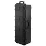 VEVOR 5.5 Cu.ft Weatherproof Hard Case, Large Capacity Waterproof Hard Case with 3 Handles, IP67 Waterproof Protective Case with 6 Clips, 6 Padlock Holes, and Foam Inserted for Large Equipment, Black