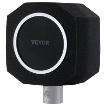 VEVOR Microphone Isolation Ball, High-Density Acoustic Foam, Windscreen Isolation Shield with Dual-Layered Pop Filter, for φ1.57 to 2.36 in Microphones Vocal Isolation Booth Noise Reflection Reduction