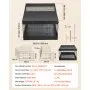 VEVOR Dog Playpen 24 Inch 4 Panels Exercise Pen with Top Cover & Bottom Pad, Indoor Foldable Metal Pet Fence with Door, Heavy Duty Puppy Crate Kennel Pen for Dogs, Cats, and Other Small Animals, Black