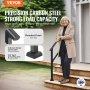 VEVOR 2 PCS 2-3 kaiteet ulkokäyttöön eläkeläisille Kuistinkannelle Black Square Tube