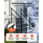 VEVOR Handrails for Outdoor Steps, 3-5 Step 2 Pack Stair Hand Rail Kit, Black Square Tube Stair Rails for Seniors, Concrete Steps & Porch & Deck, Heavy-Duty Steel Railings with Installation Kit