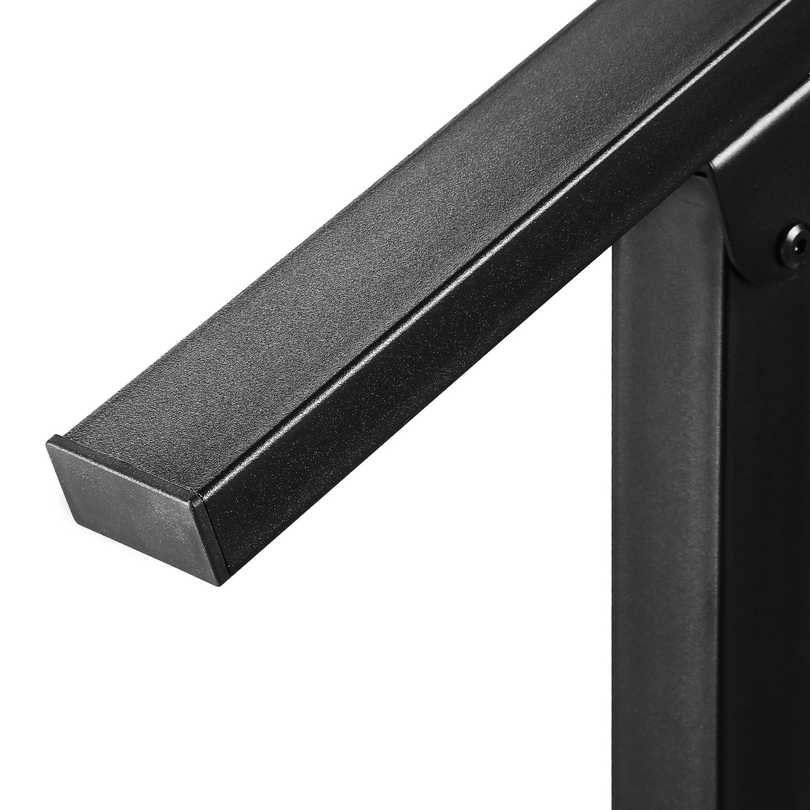 VEVOR Outdoor Handrails for Steps, 2-3 Step Stair Rail Kit, Black Square Tube with Horizontal Bar, Carbon Steel Support Rails for Seniors, Concrete & Deck Stairs, Easy Installation