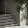 VEVOR Handrails for Outdoor Steps, 5 Step Stair Hand Rail Kit, Transitional Carbon Steel Railings with Installation Kit, Stair Rails for Seniors, Concrete Steps & Porch & Deck, Black Square Tube