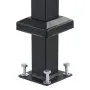 VEVOR Handrails for Outdoor Steps, 5 Step Stair Hand Rail Kit, Transitional Carbon Steel Railings with Installation Kit, Stair Rails for Seniors, Concrete Steps & Porch & Deck, Black Square Tube