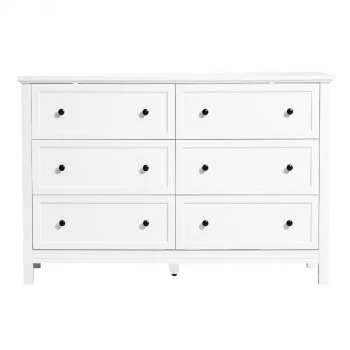 VEVOR White 6 Drawer Dresser Wood Chest, 150 lb Load VEVOR White 6 Drawer Dresser Wood Chest, 150 lb Load